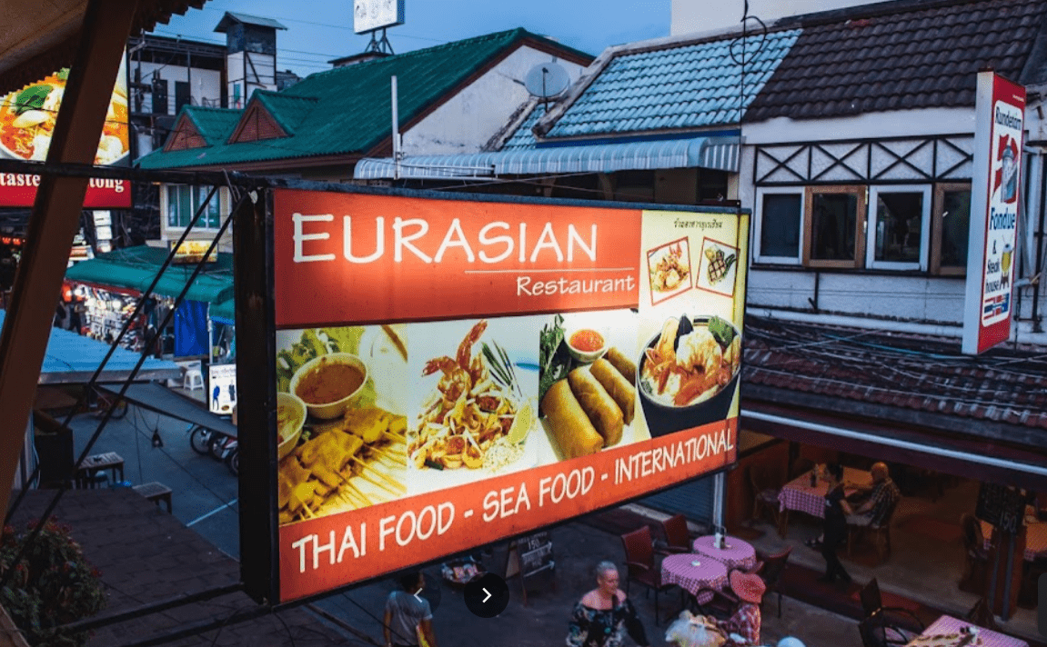 Nuotrauka su Eurasian restorano iškaba